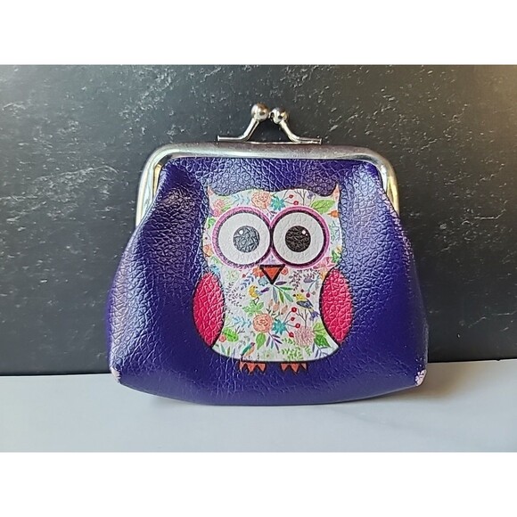 Purple Owl Coin Purse, USED - Picture 2 of 10